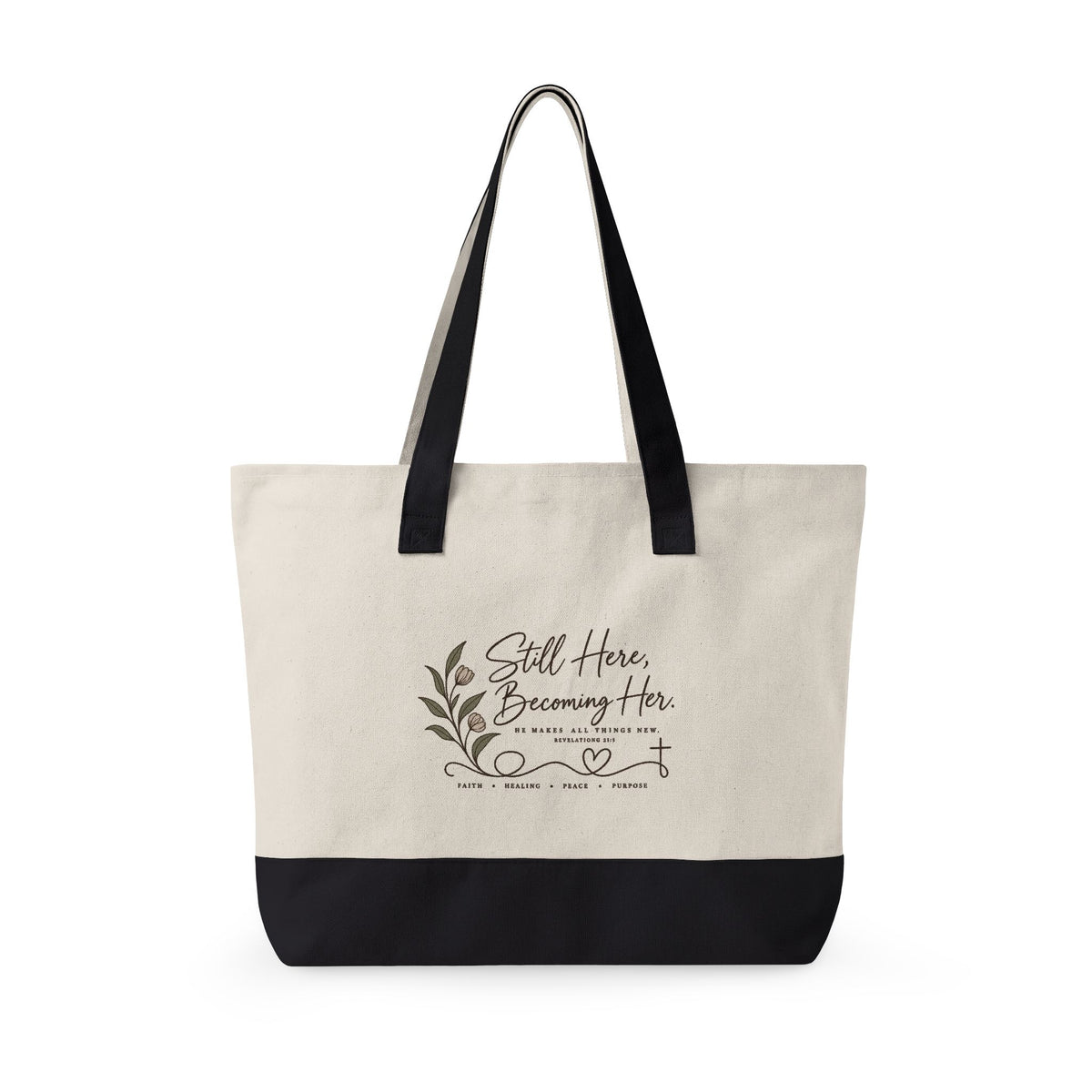 Mind Unraveled Zipper Canvas Tote