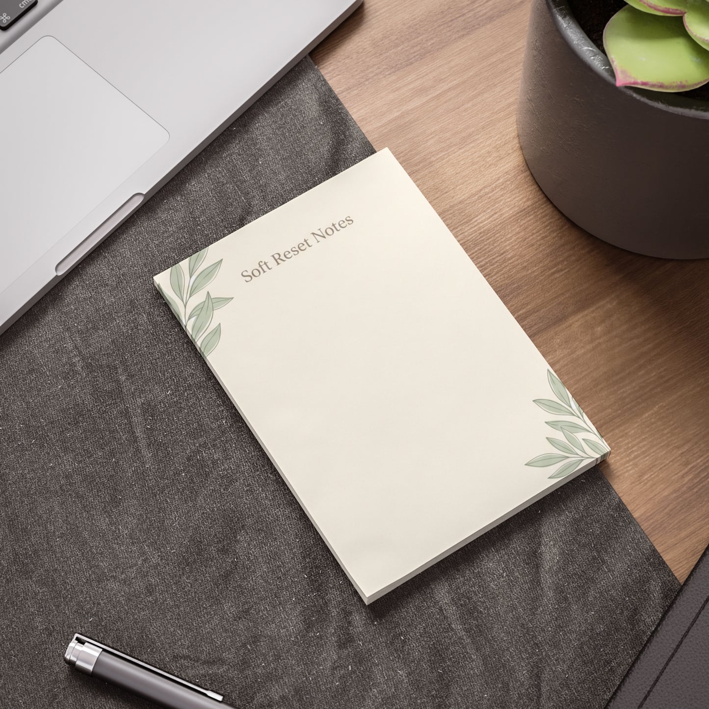 Mental Health Notepad, Self Care Sticky Notes, Soft Reset Desk Pad, Choose Your Size