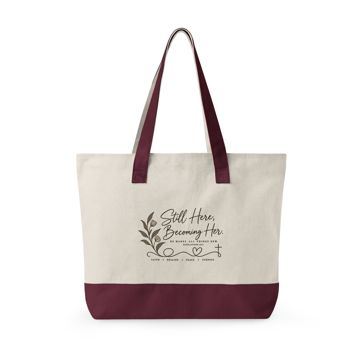 Mind Unraveled Zipper Canvas Tote