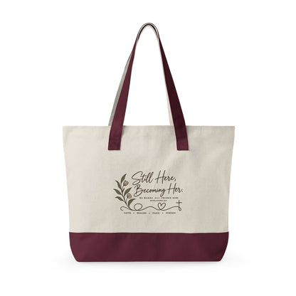 Mind Unraveled Zipper Canvas Tote