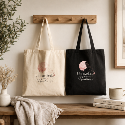Unraveled Not Undone Tote Bag