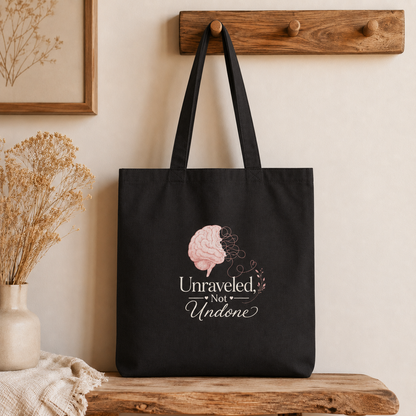 Unraveled Not Undone Tote Bag