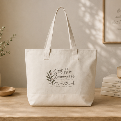 Mind Unraveled Zipper Canvas Tote