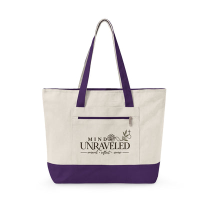 Mind Unraveled Zipper Canvas Tote