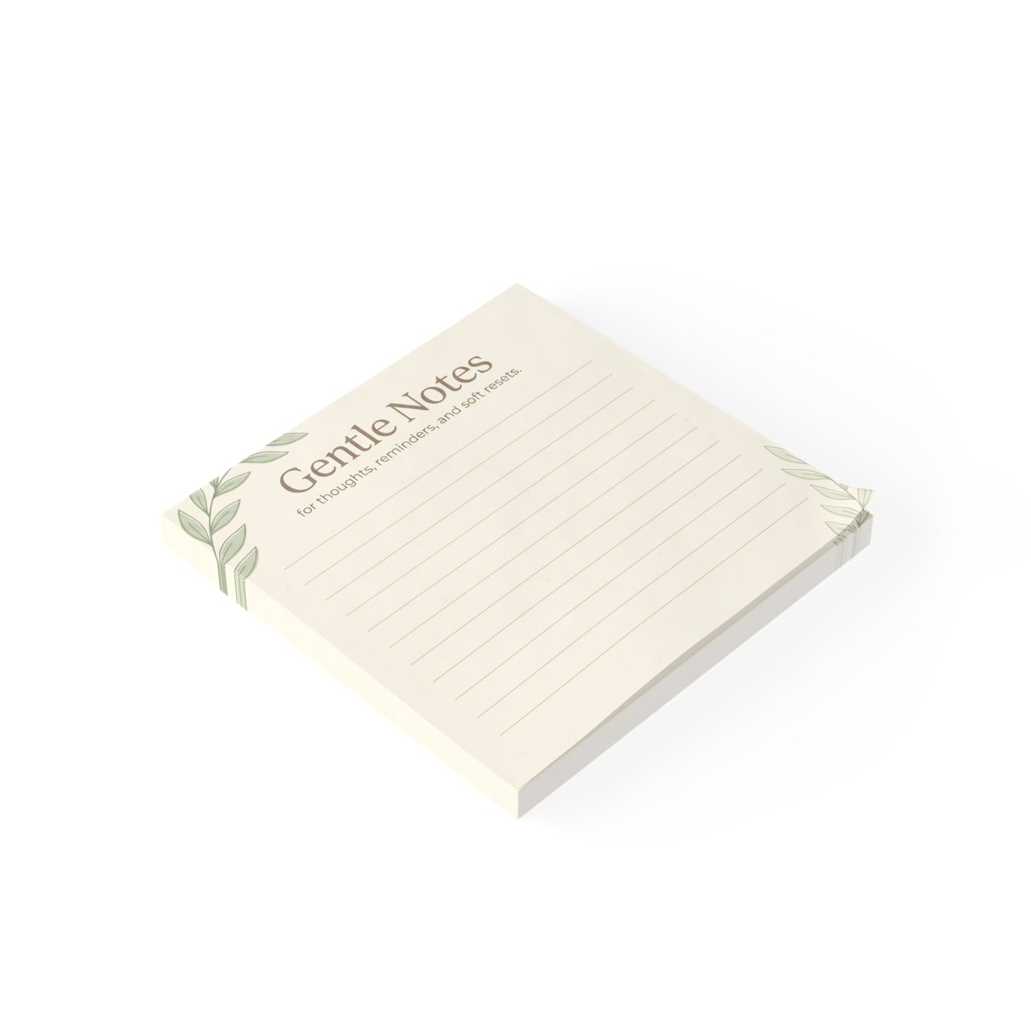 Mental Health Notepad, Self Care Sticky Notes, Soft Reset Desk Pad, Choose Your Size