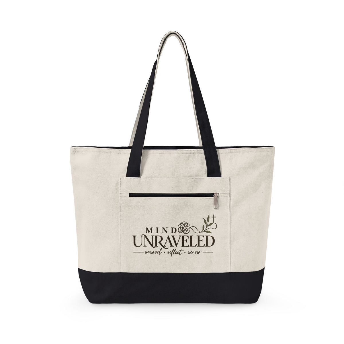 Mind Unraveled Zipper Canvas Tote