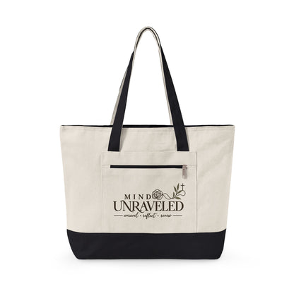 Mind Unraveled Zipper Canvas Tote