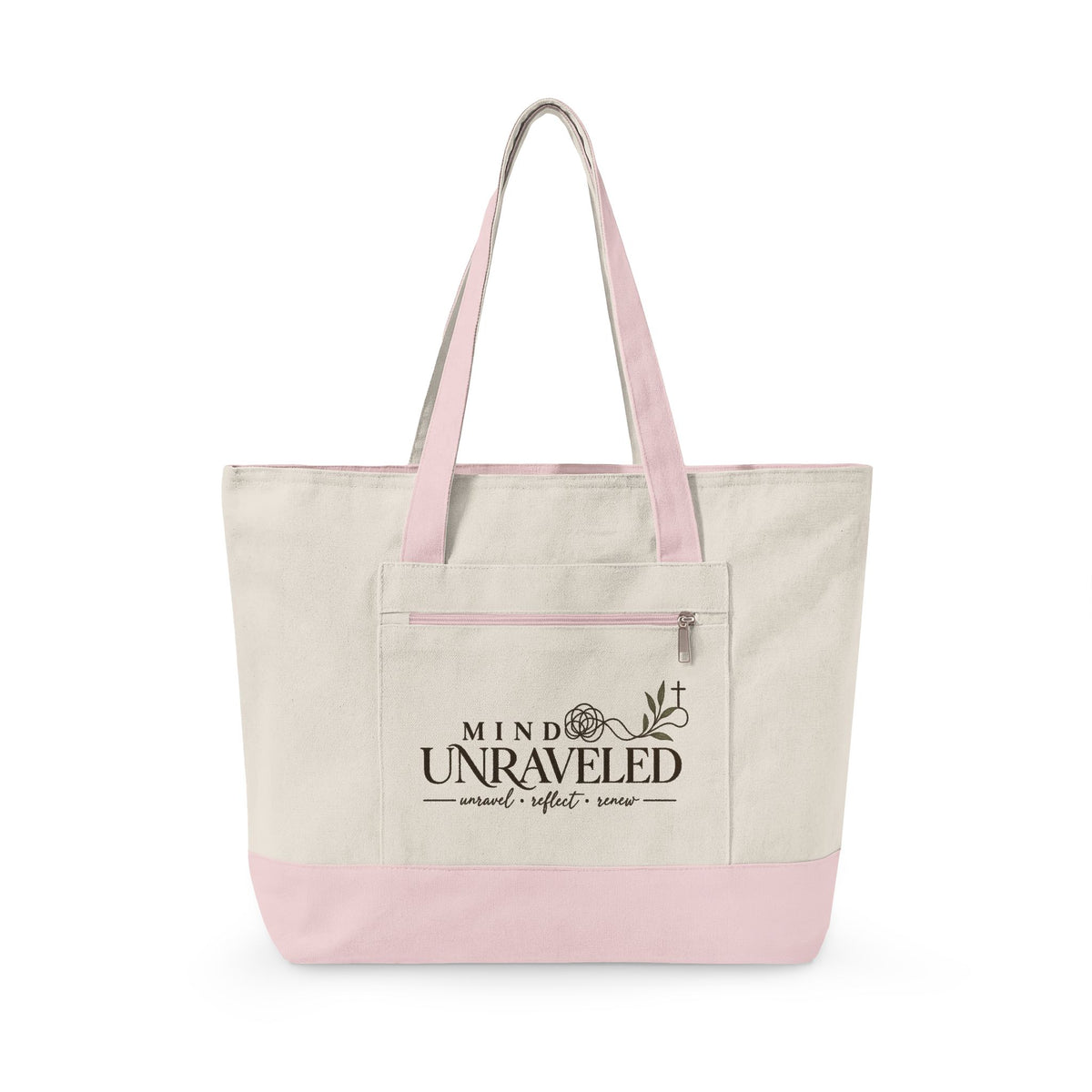 Mind Unraveled Zipper Canvas Tote