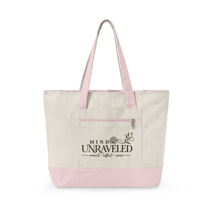 Mind Unraveled Zipper Canvas Tote