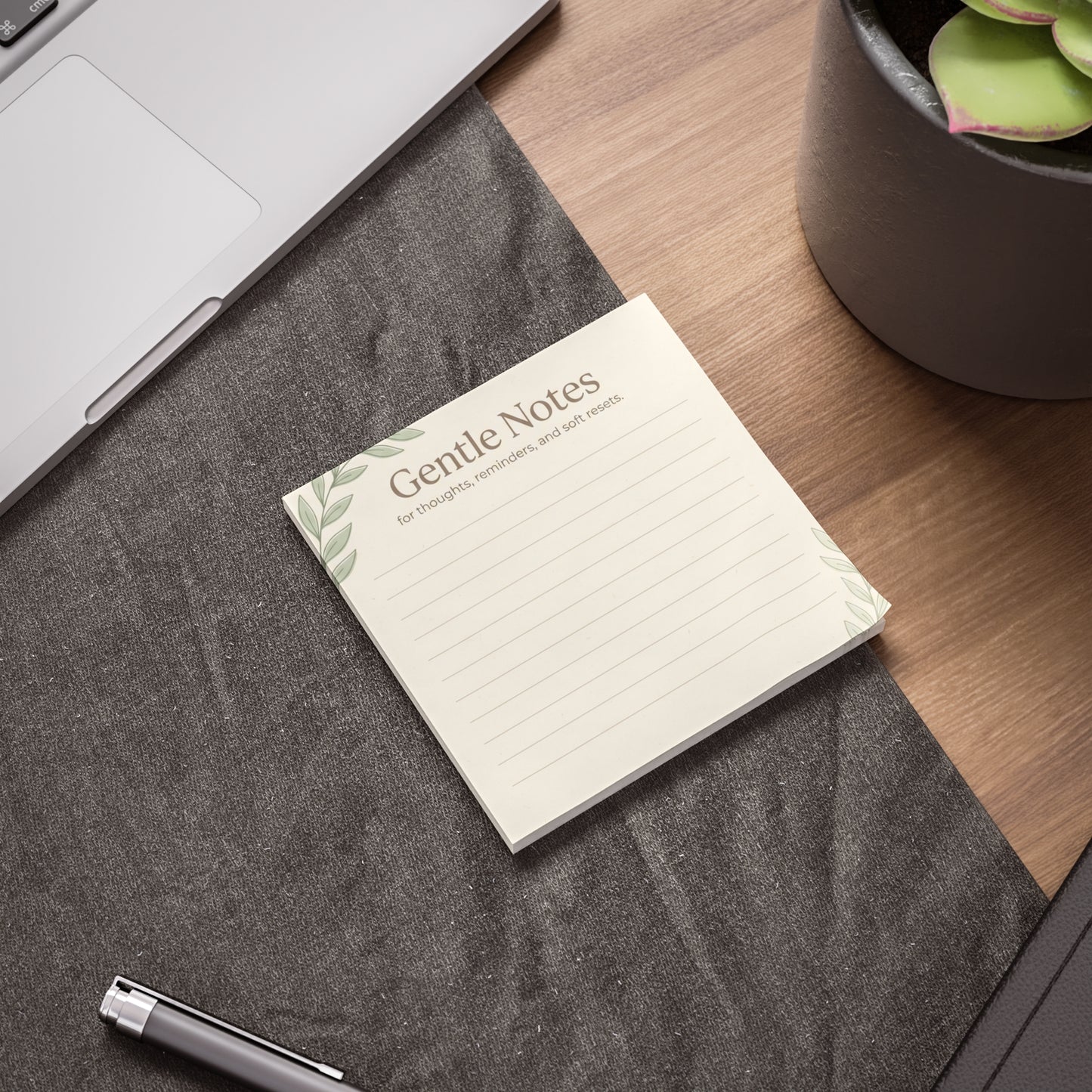 Mental Health Notepad, Self Care Sticky Notes, Soft Reset Desk Pad, Choose Your Size